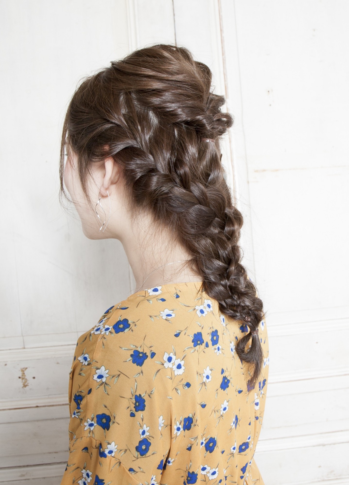 およばれ編みおろしの髪型 ヘアスタイル ヘアドレ