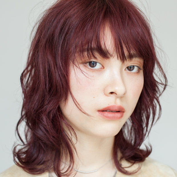 神戸 ミディアム レイヤー ピンクの髪型 ヘアスタイル ヘアドレ