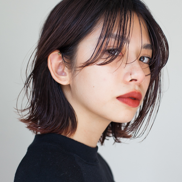 ロブ 長め前髪 ラフの髪型・ヘアスタイル ヘアドレ