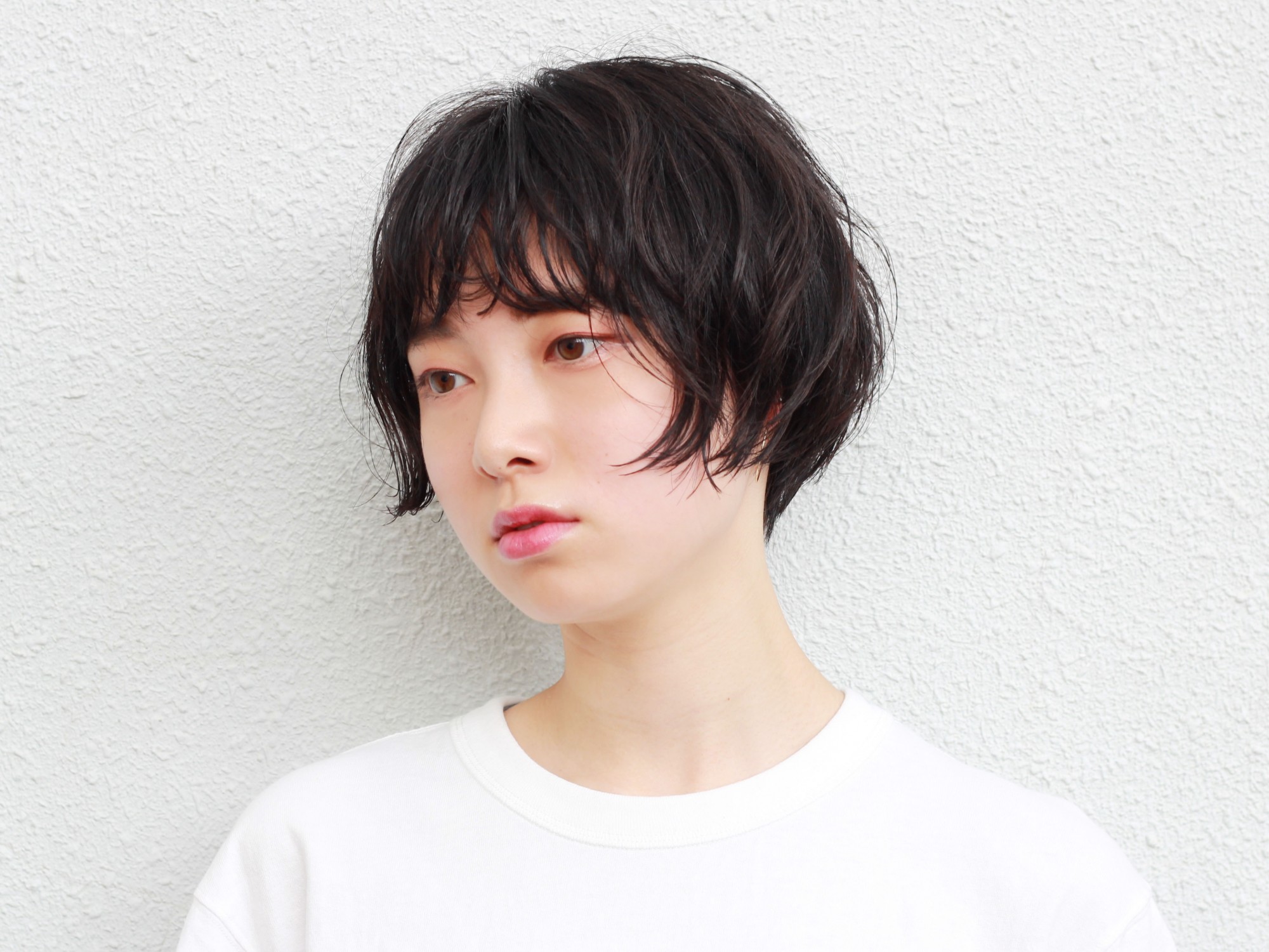 黒髪ショートボブの髪型 ヘアスタイル ヘアドレ